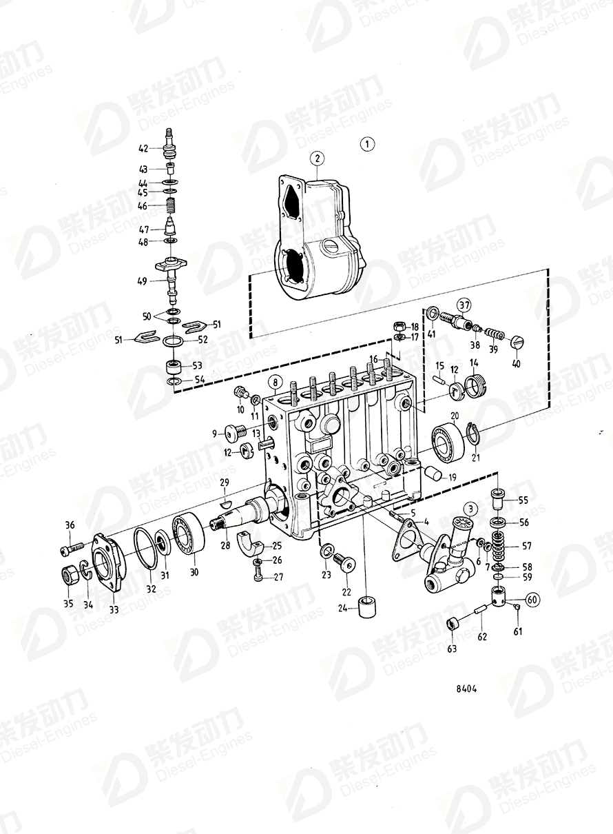 volvo penta Injection pump 3803695 Drawing volvo penta Injection pump 3803695 Drawing